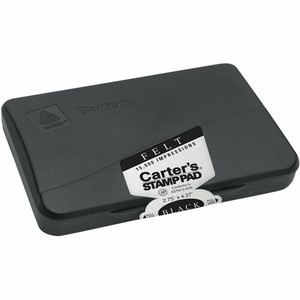 Carter's Felt Black Stamp Pad, 2.75" x 4.27" (21081) - 2.8" Width x 4.3" Length - Felt Pad - Black Ink - Black Product Image 