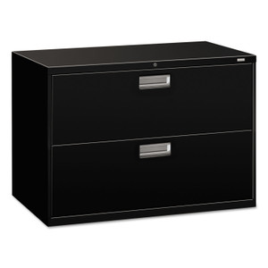HON Brigade 600 H692 Lateral File - 28.4" Height x 42" Width x 18" Depth - 2 - Finish: Black (HON692LP) Product Image 