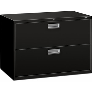 HON Brigade 600 H692 Lateral File - 28.4" Height x 42" Width x 18" Depth - 2 - Finish: Black Product Image 