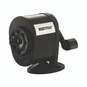 Bostitch Antimicrobial Manual Pencil Sharpener - Wall Mountable, Table Mountable - 8 Hole(s) - 4.3" Height x 2.5" Width - Metal - Black (BOSMPS1BLK) Product Image 