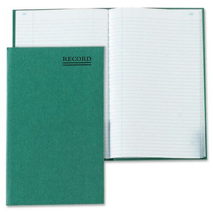 Rediform Green Cover Record Account Book - 200 Sheet(s) - Gummed - 6.25" x 9.62" Sheet Size - Green - White Sheet(s) Product Image 