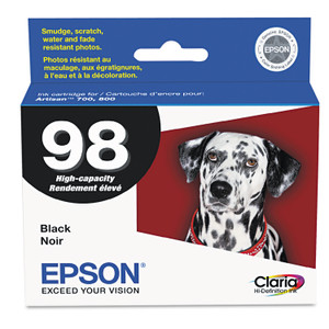 Epson Claria No. 98 Original Inkjet Ink Cartridge - Black - 1 Each - Inkjet - Black (EPST098120S) Product Image 
