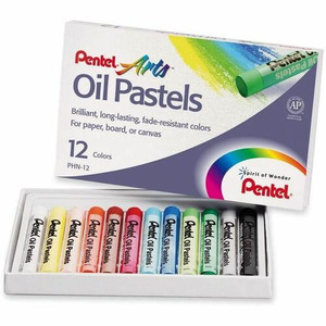 Pentel Arts Oil Pastels - Assorted - (PENPHN12) Product Image 