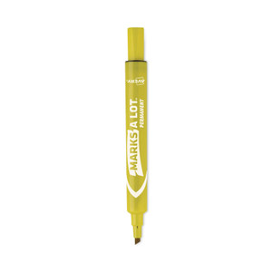 Avery Marks A Lot Large Desk-Style Permanent Markers - 4.7625 mm Chisel Marker Point - Yellow Ink - Plastic Barrel (AVE08882) Product Image 