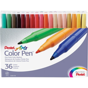 Pentel Arts Fine Point Color Pen Markers - Assorted Ink - Water Based Product Image 