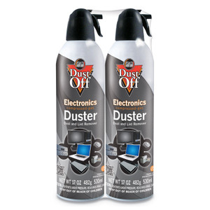 Dust-Off Disposable Compressed Air Duster, 17 oz Can, 2/Pack View Product Image