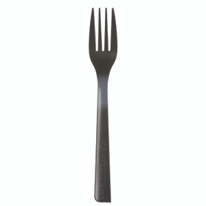 Eco-Products 6" Recycled Polystyrene Forks - Black - 50/Pack (ECOEPS112) Product Image 