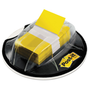 Post-it Flags in Desk Grip Dispenser - 200 - 1" Flag/Note Width x 1 3/4" Flag/Note Length - Rectangle - Unruled - Yellow (MMM680HVYW) Product Image 