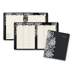 Lacey Weekly Block Format Professional Appointment Book, Lacey Artwork, 11 x 8.5, Black/White, 13-Month: Jan 2026 to Jan 2027 Product Image 