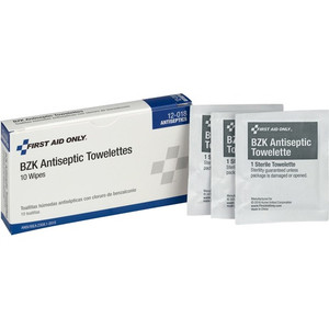First Aid Only BZK Antiseptic Towelettes - White/ Product Image 