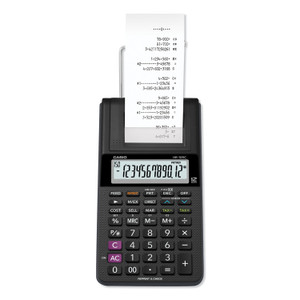 Casio HR-10RC Printing Calculator - 2 lps - Battery Powered, Portable Printing/Display - 12 Digits - Battery Powered - 1.7" Height x 4" Width x 8.2" Length (CSOHR10RC) Product Image 