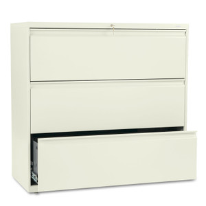 HON Brigade 800 H893 Lateral File - 40.9" Height x 42" Width x 18" Depth - 3 - Finish: Putty (HON893LL) Product Image 
