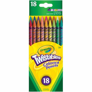 Crayola Twistables Colored Pencils - Assorted Lead - Clear Plastic Barrel - (CYO687418) Product Image 