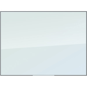 U Brands Glass Non-Magnetic Dry-Erase Board - 48" (4 ft) Width x 36" (3 ft) Height - Frosted White Tempered Glass Surface - White Aluminum Frame - Rectangle - Horizontal/Vertical (UBR2826U0001) Product Image 