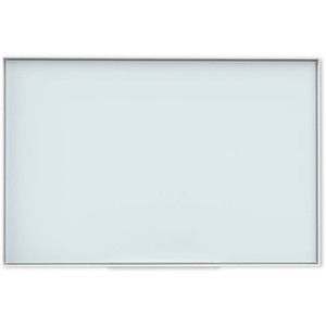 U Brands Glass Non-Magnetic Dry-Erase Board - 36" (3 ft) Width x 24" (2 ft) Height - Frosted White Tempered Glass Surface - White Aluminum Frame - Rectangle - Horizontal/Vertical Product Image 