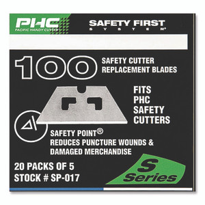 PHC Pacific S4/S3 Safety Cutter Replacement Blades - Straight Style - Steel - Silver (PHCSP017) Product Image 
