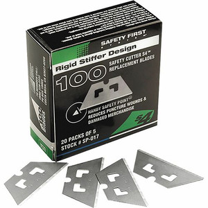 PHC Pacific S4/S3 Safety Cutter Replacement Blades - Straight Style - Steel - Silver Product Image 