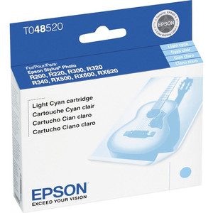 Epson T0485 Original Inkjet Ink Cartridge - Light Cyan - 1 Each - Inkjet - Light Cyan (EPST048520S) Product Image 
