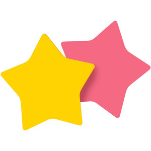 Post-it Super Sticky Die-Cut Notes - 150 - 3" Flag/Note Width x 3" Flag/Note Length - Star - 75 Sheets per Pad - Unruled (MMM7350SSSTR) Product Image 
