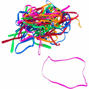Conserve PlastiBands 4 1/4" 100 Pack ASSORTED Colors (SF-6000) - 4.3" Length - Latex-free, Strong - Polyurethane - Assorted Product Image 