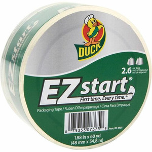 Duck Brand EZ START Packaging Tape - 60 yd Length x 1.87" Width x 2.6 mil Thickness - Clear Product Image 