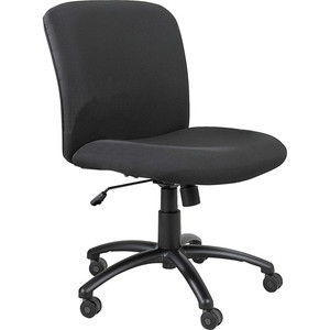 Safco Big & Tall Executive Mid-Back Chair - Black Seat Color - Foam, Polyester Seat Material - Black Frame Color - 5-star Base - Black Product Image 
