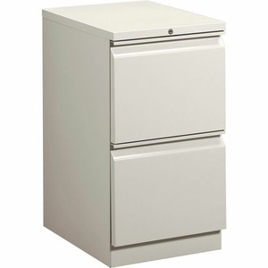 HON Brigade H33823R Pedestal - 28" Height x 15" Width x 22.9" Depth - 2 x File Drawer(s) - Finish: Light Gray Product Image 