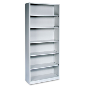 HON Brigade Steel Bookcase | 6 Shelves | 34-1/2"W | Light Gray Finish - 6 Shelf(ves) - (HONS82ABCQ) Product Image 