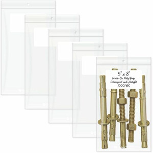 C-Line Write-On Reclosable Small Parts Bags - 8" Length x 5" Width - Clear - Poly - Multipurpose Product Image 