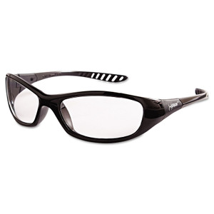 KleenGuard V40 HellRaiser Safety Glasses, Black Frame, Clear Lens Product Image 
