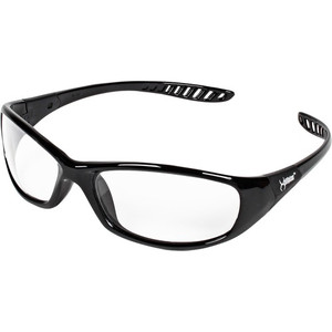 Kleenguard V40 Hellraiser Safety Eyewear - Ultraviolet Protection - Clear Lens - Black Frame - Lightweight, Flexible, Comfortable Product Image 