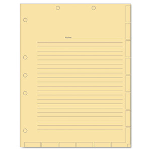 Tabbies 7-hole Manila Chart Divider Sheets - 8.5" Divider Width x 11" Divider Length - (TAB54519) Product Image 