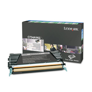 Lexmark Original Laser Toner Cartridge - Black - (LEXC734A1KG) Product Image 