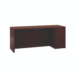 HON 10500 H105903R Pedestal Credenza - 29.5" Height x 72" Width x 24" Depth - 2 x File Drawer(s)Right Side - Flat Edge - Finish: Mahogany - (HON105903RNN) Product Image 