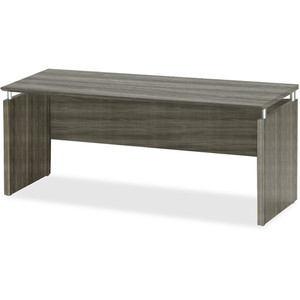 Mayline Medina Credenza - 29.5" Height x 72" Width x 20" Depth x 1" Thickness - Beveled Edge - Finish: Gray Steel Laminate - Water Resistant, Stain Resistant, Abrasion Resistant, Durable, Modesty Panel, Leveling Glide Product Image 