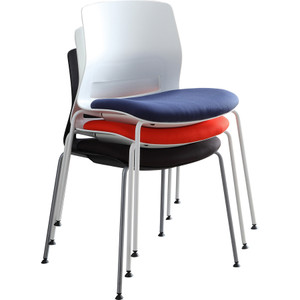 Lorell Arctic Series Stack Chairs - Black Seat Color - (LLR42948) Product Image 