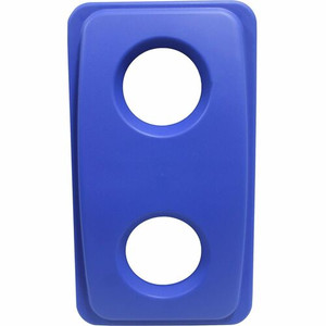 Thin Bin Round Cut Out Blue Lid - Rectangular - Blue - (IMP702511) Product Image 