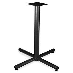 Lorell Hospitality 36" Bistro-Height Tabletop X-leg Base - Black X-shaped Base - (LLR34419) Product Image 