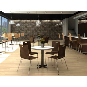 Lorell Bentwood Cafe Chairs - Steel Frame Material - (LLR99864) Product Image 