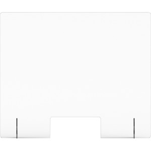 Lorell Social Distancing Barrier w/Pass-Through Cutout - Clear - (LLR55685) Product Image 