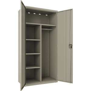 Lorell Fortress Series Wardrobe Cabinet - 18" Length x 36" Width x 72" Height - (LLR66965) Product Image 