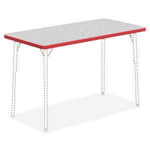 Lorell Classroom Activity Tabletop - Gray Nebula, High Pressure Laminate (HPL) Rectangle Top - (LLR99917) Product Image 
