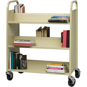 Lorell Double-sided Book Cart - 6 Shelf - (LLR49202) Product Image 