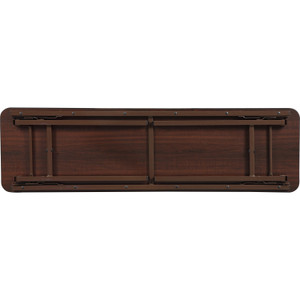 Lorell Economy Folding Banquet Table - Mahogany Rectangle Top - (LLR60725) Product Image 