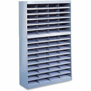 Safco E-Z Stor Steel Literature Organizers - 750 x Sheet - 60 Compartment(s) - Compartment Size : 3" x 9" x 12.25" - 60" Height x 37.50" Width x 12.75" Depth - 50% Recycled Product Image 