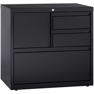 Lorell 30" Personal Storage Center Lateral File - 30" Width x 18.6" Depth x 28" Height - 3 x Drawer(s) for File, Box - (LLR60933) Product Image 