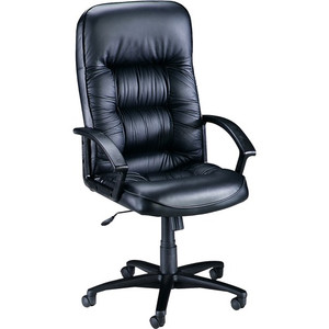 Lorell Tufted Executive High-Back Office Chair - Black Seat Color - (LLR60116) Product Image 