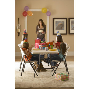 Cosco 6 foot Centerfold Blow Molded Folding Table - Rectangle Top - (CSC14678WSP1) Product Image 