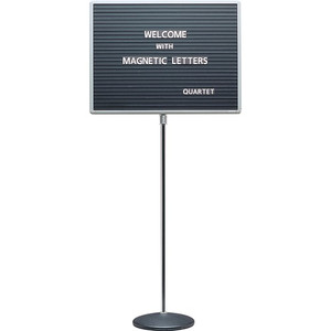 Quartet Single-Pedestal Letter Board - 16" Board Height x 20" Board Width - (QRT7920M) Product Image 