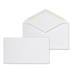 Universal Open-End Business Envelope, #6 3/4, Square Flap, Gummed Closure, 3.06 x 6.6, White, 125/Box Product Image 